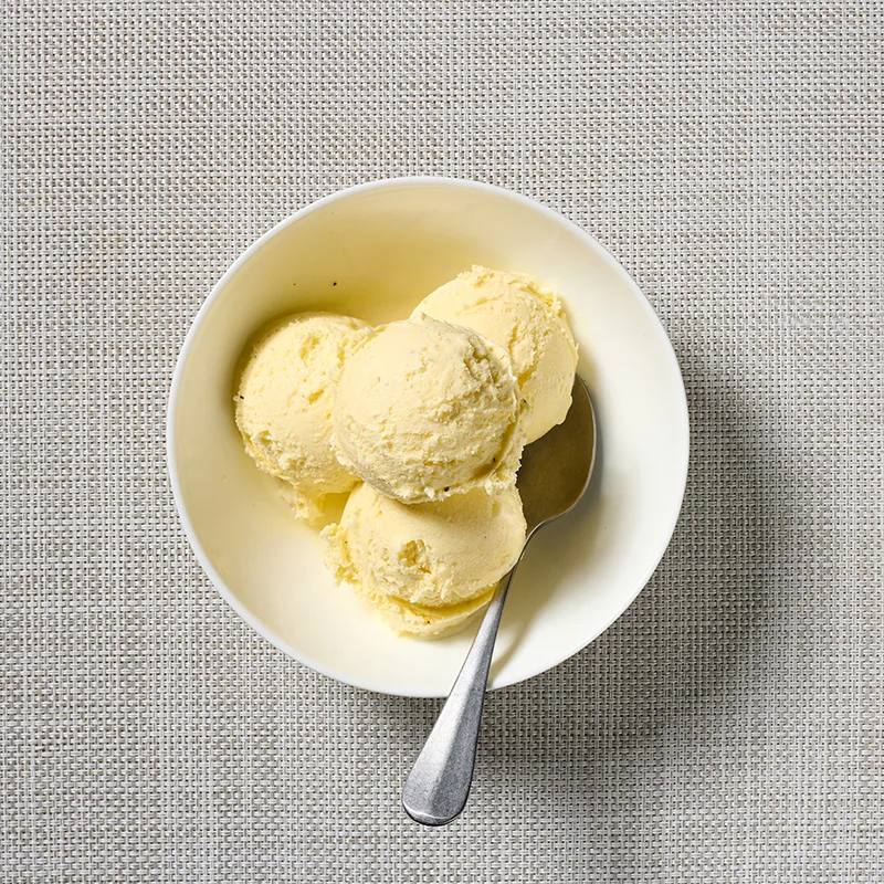 Helado con aceite de oliva
